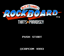 Wily and Light no Rockboard (english translation) Title Screen